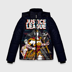 Куртка зимняя для мальчика Justice League, цвет: 3D-светло-серый