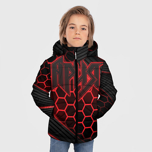 Зимняя куртка для мальчика Ария / 3D-Светло-серый – фото 3