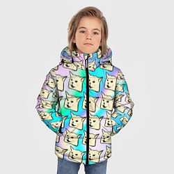 Куртка зимняя для мальчика Woman yelling at cat, цвет: 3D-светло-серый — фото 2