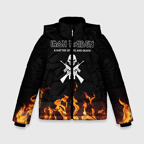 Зимняя куртка для мальчика Iron Maiden / 3D-Светло-серый – фото 1