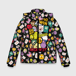 Зимняя куртка для мальчика Adventure Time stickers