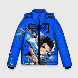 Куртка зимняя для мальчика Demon Slayer Kimetsu no Yaiba, цвет: 3D-черный