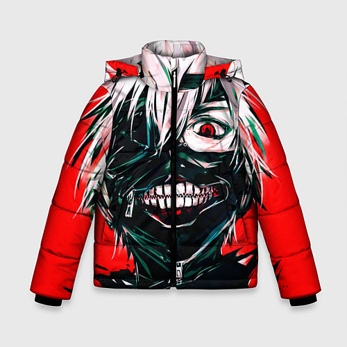 Зимняя куртка для мальчика Токийский Гуль / 3D-Красный – фото 1