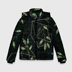 Куртка зимняя для мальчика Геометрия в природе, цвет: 3D-черный