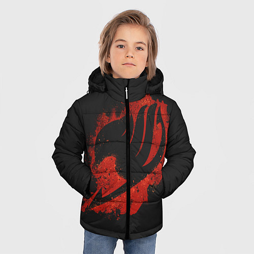 Зимняя куртка для мальчика Хвост Феи / 3D-Светло-серый – фото 3