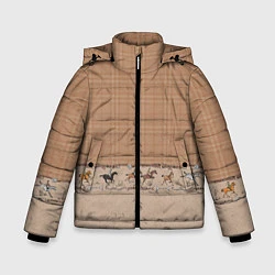 Куртка зимняя для мальчика Всадники, цвет: 3D-красный