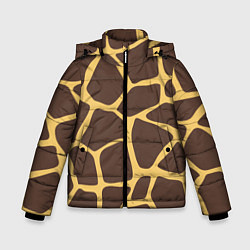 Куртка зимняя для мальчика Окрас жирафа, цвет: 3D-светло-серый