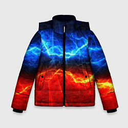 Куртка зимняя для мальчика Лёд и огонь, цвет: 3D-черный