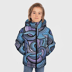 Куртка зимняя для мальчика Абстрактные краски, цвет: 3D-черный — фото 2
