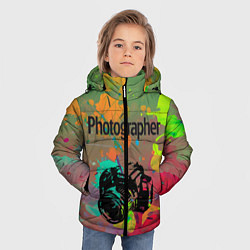 Куртка зимняя для мальчика Фотограф, цвет: 3D-светло-серый — фото 2