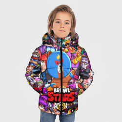 Куртка зимняя для мальчика BRAWL STARS EL BROWN, цвет: 3D-черный — фото 2