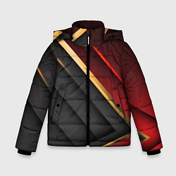 Куртка зимняя для мальчика Минимализм, цвет: 3D-черный