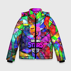 Куртка зимняя для мальчика BRAWL STARS СЭНДИ, цвет: 3D-черный