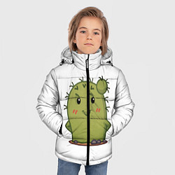 Куртка зимняя для мальчика Кактус, цвет: 3D-черный — фото 2