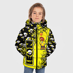Куртка зимняя для мальчика Brawl Stars леон, цвет: 3D-светло-серый — фото 2