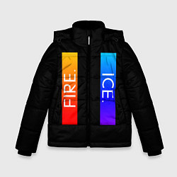 Куртка зимняя для мальчика FIRE ICE, цвет: 3D-черный