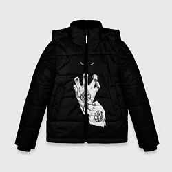 Куртка зимняя для мальчика Выжигющий Искру, цвет: 3D-черный