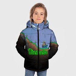 Куртка зимняя для мальчика Terraria game, цвет: 3D-черный — фото 2