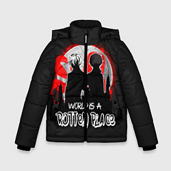 Куртка зимняя для мальчика Токийский гуль, цвет: 3D-черный