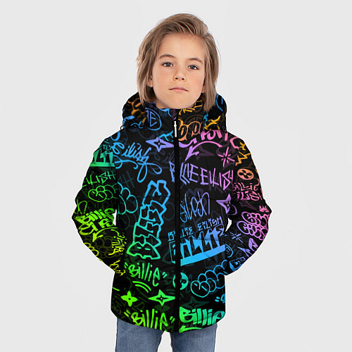 Зимняя куртка для мальчика BILLIE EILISH / 3D-Светло-серый – фото 3