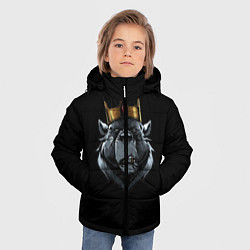 Куртка зимняя для мальчика King, цвет: 3D-черный — фото 2