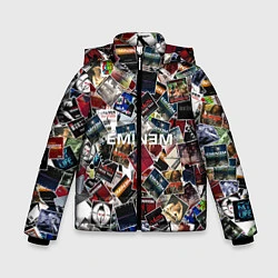 Куртка зимняя для мальчика Дискография EMINEM, цвет: 3D-черный