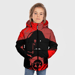 Куртка зимняя для мальчика Стальной алхимик, цвет: 3D-красный — фото 2