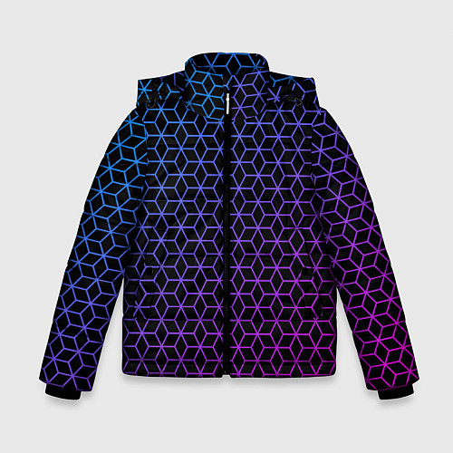 Зимняя куртка для мальчика Geometry / 3D-Светло-серый – фото 1