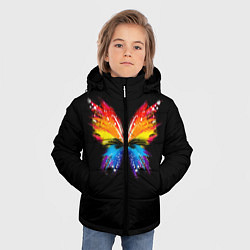 Куртка зимняя для мальчика Бабочка, цвет: 3D-черный — фото 2