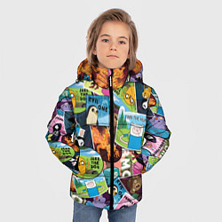 Куртка зимняя для мальчика Время Приключений, цвет: 3D-черный — фото 2