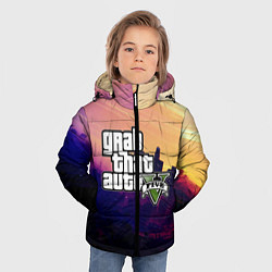 Куртка зимняя для мальчика GTA 5, цвет: 3D-красный — фото 2