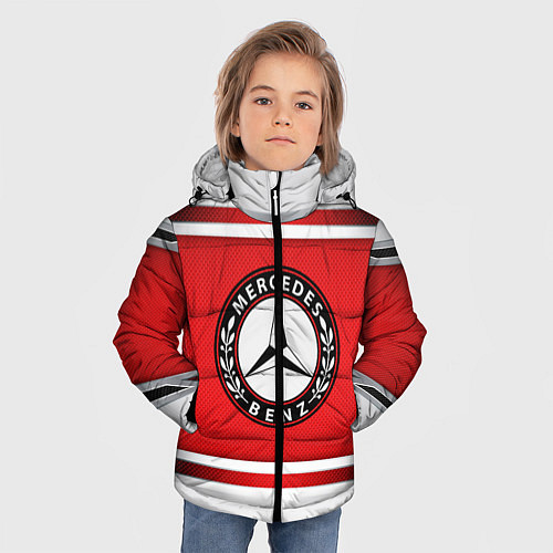 Зимняя куртка для мальчика MERCEDES-BENZ / 3D-Светло-серый – фото 3