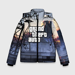 Куртка зимняя для мальчика GTA VI, цвет: 3D-черный