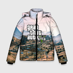 Куртка зимняя для мальчика Grand Theft Auto 5, цвет: 3D-светло-серый