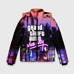 Куртка зимняя для мальчика Grand Theft Auto Vice City, цвет: 3D-светло-серый