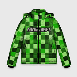 Куртка зимняя для мальчика MINECRAFT CREEPER КАПЮШОН, цвет: 3D-черный