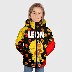Куртка зимняя для мальчика Brawl Stars Leon Sally, цвет: 3D-черный — фото 2