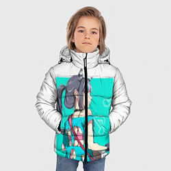 Куртка зимняя для мальчика Ibuki Mioda, цвет: 3D-светло-серый — фото 2