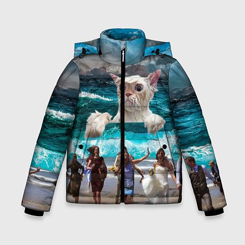 Зимняя куртка для мальчика Морской Кошак / 3D-Красный – фото 1