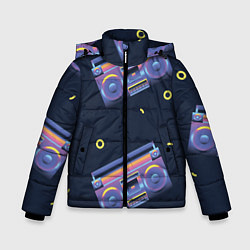Куртка зимняя для мальчика Retro style, цвет: 3D-черный