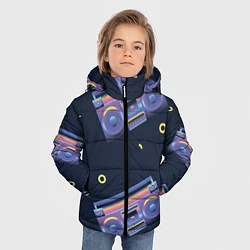 Куртка зимняя для мальчика Retro style, цвет: 3D-черный — фото 2