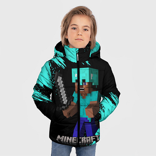 Зимняя куртка для мальчика MINECRAFT / 3D-Светло-серый – фото 3