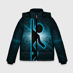 Куртка зимняя для мальчика Portal space, цвет: 3D-черный