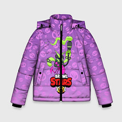 Куртка зимняя для мальчика Brawl Stars virus 8 bit, цвет: 3D-черный