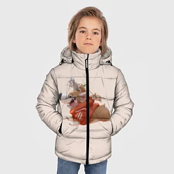 Куртка зимняя для мальчика КОРГИ И МЫШАТА, цвет: 3D-красный — фото 2