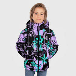 Куртка зимняя для мальчика КИСЫ, цвет: 3D-светло-серый — фото 2