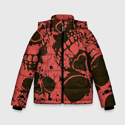 Зимняя куртка для мальчика Черепа / 3D-Красный – фото 1