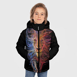 Куртка зимняя для мальчика Лев, цвет: 3D-светло-серый — фото 2