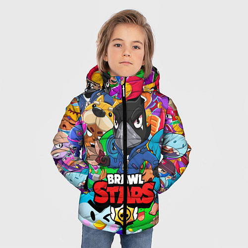 Зимняя куртка для мальчика BRAWL STARS CROW / 3D-Светло-серый – фото 3