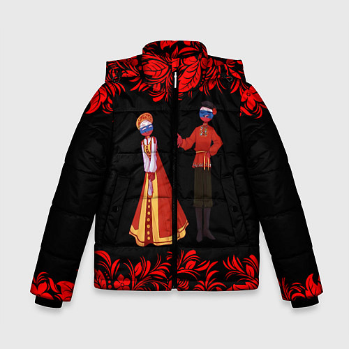 Зимняя куртка для мальчика CountryHumans / 3D-Красный – фото 1